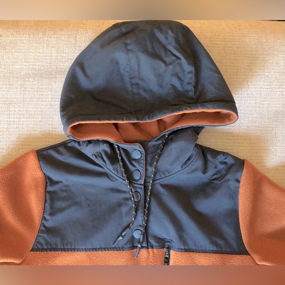 Dakine fleece hooded jacket size M orange and black